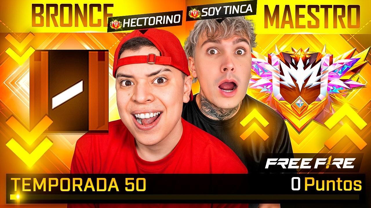 ¡DE BRONCE A GRAN MAESTRO HOY!!! 🔥 REINICIO DE TEMPORADA!! 🔥 FREE FIRE EN VIVO