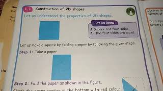 3rd STD 1st term maths construction of 2D shapes