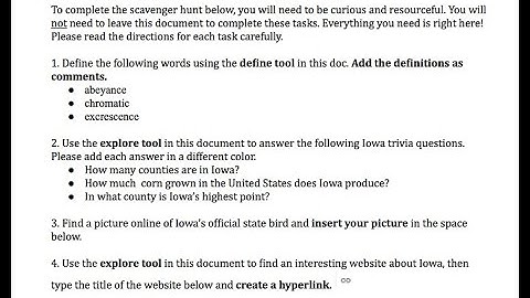Google Scavenger Hunt Tutorial