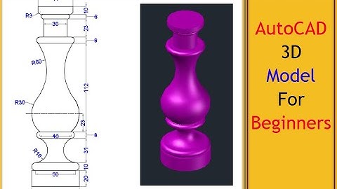 Autocad 3d Tutorial  For Beginners | Autocad3d |Chess Pieces 3D Model In Autocad