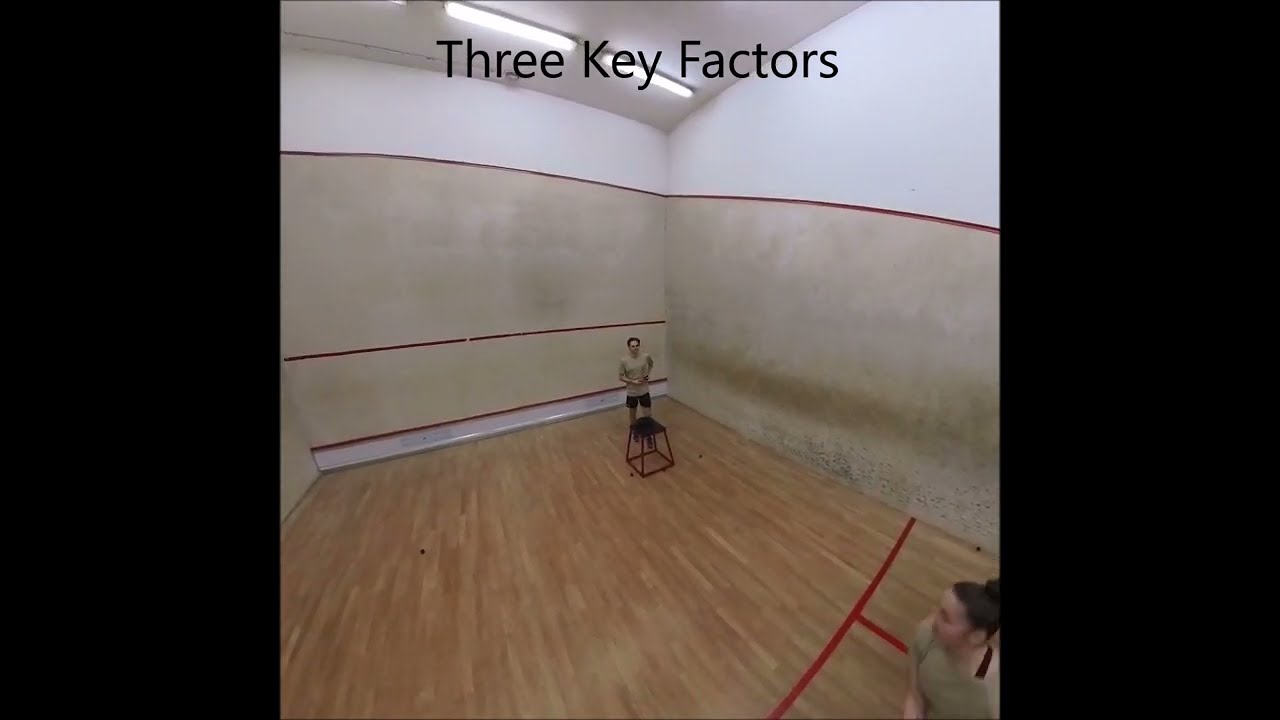 Squash Training Forehand Volley Nick Shot in Slow Motion