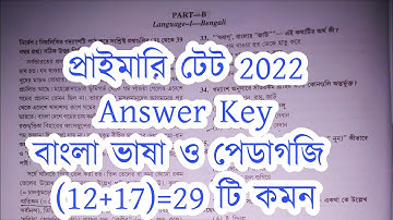 primary tet answer key | primary tet answer key 2022