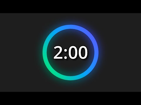 2 Minute Timer with Alarm ⏱️ / Two Minute Countdown Progress Bar