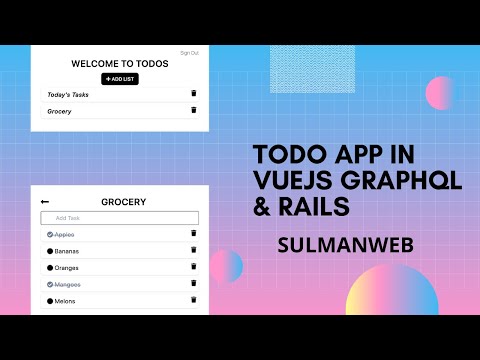Simple ToDo App in Ruby On Rails, MongoDB, VueJS, TailwindCSS, FontAwesome, and GraphQL