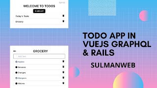 Simple ToDo App in Ruby On Rails, MongoDB, VueJS, TailwindCSS, FontAwesome, and GraphQL