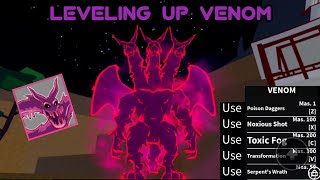 Eating Venom Fruit and Leveling it up | Mobile | Blox Fruits