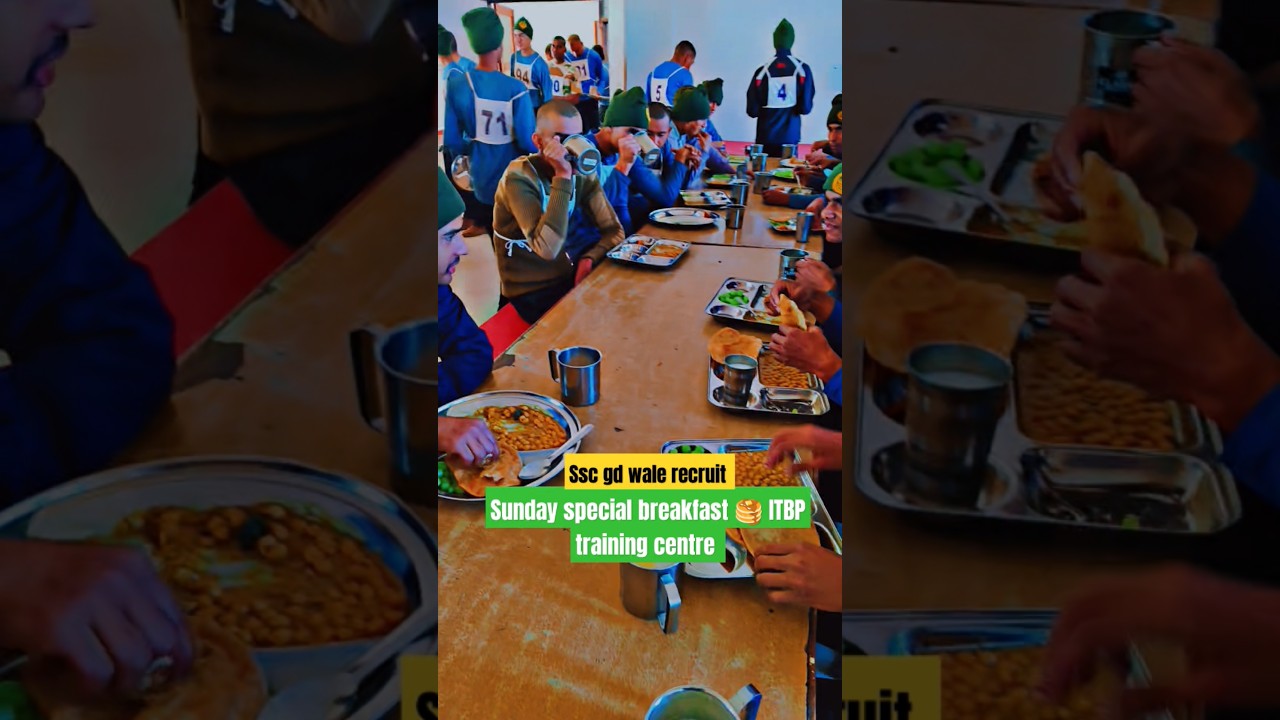 ITBP Training time🇮🇳✅ Sunday breakfast 🥞 