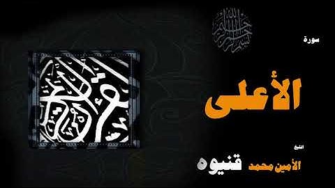 القران الكريم بصوت الشيخ الامين محمد قنيوة | سورة الأعلى