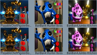 BanBan 4 Hunter Boss Vs Playable Chef Pigster Boss Vs BanBan 4 Jumbo Kitchen