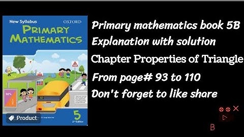 Properties of Triangle Chapter 13 Explanation and solution from book 5B