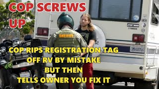 Cop DAMAGES Property Tells Owner YOU FIX IT