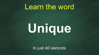 How to Pronounce Unique | Meaning, Examples & Synonyms