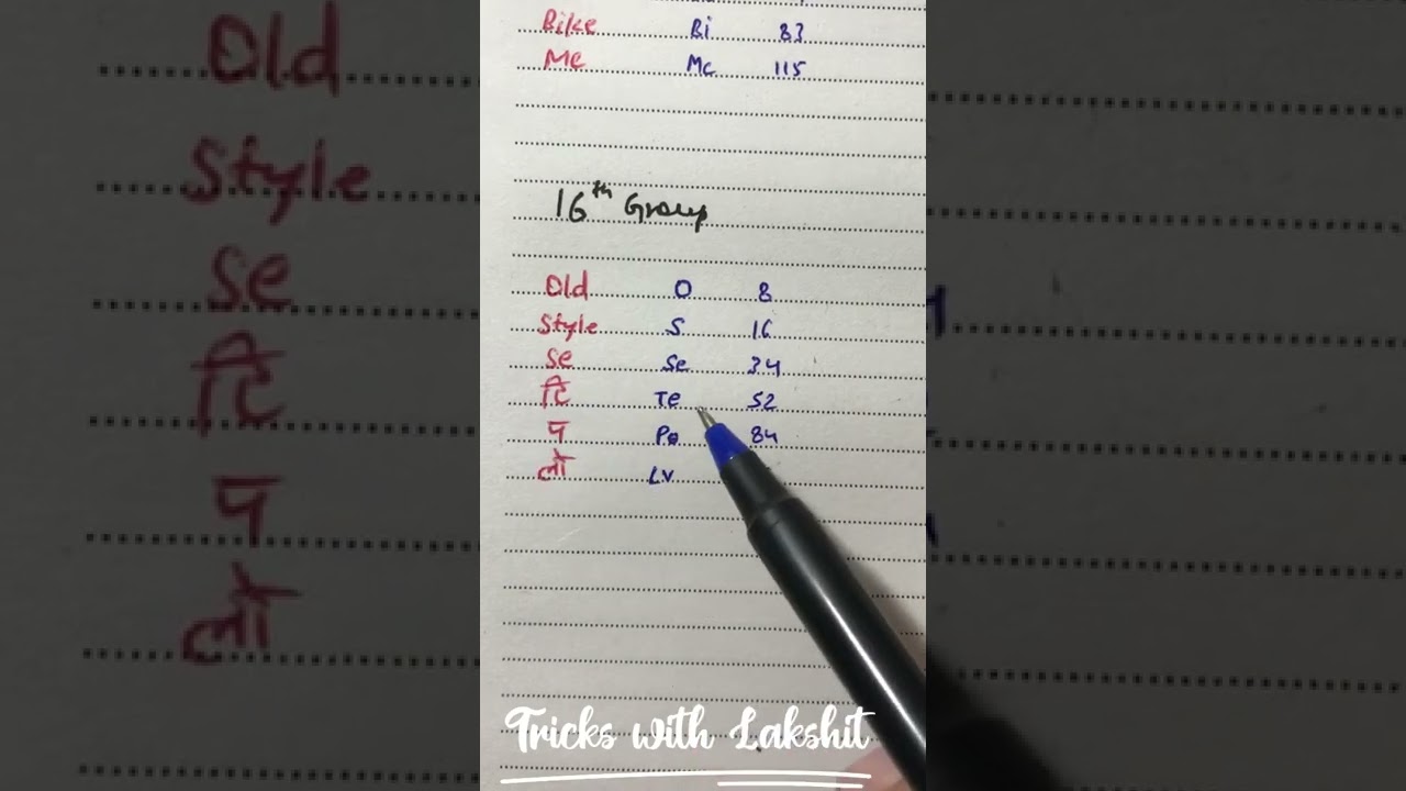 P block elements 16th group trick 