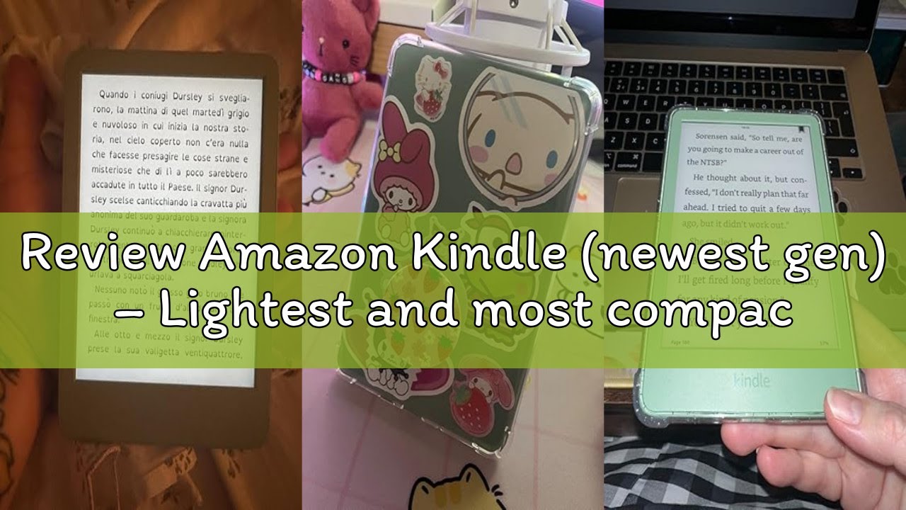 Review Amazon Kindle (newest gen) – Lightest and most compact Kindle with glare-free display, faster