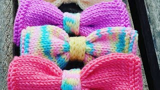 Knitted Hair Bow Ties