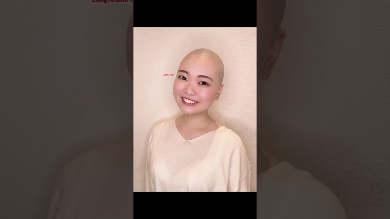 剃髪女子 可愛いロングヘア女子をツルツルスキンヘッドにしてみた Young Actress Got Her Head Shaved For A Stage Performance Youtube