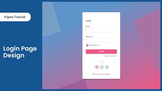 How to Design Login Page in Figma | Figma Tutorial
