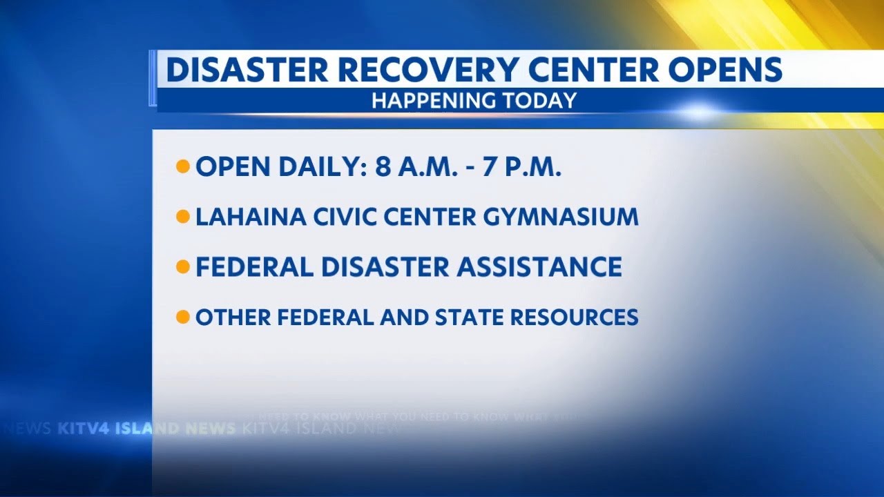 New disaster recovery center opening in Lahaina - YouTube