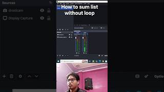 Sum a List Without a Loop in Python 🤯 | One-Line Trick! #python #coding #shorts #programming