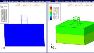 Earthquake motion of concrete structure simulated in Abaqus