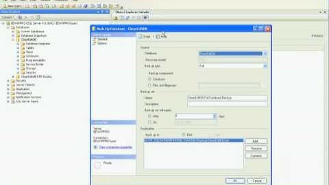 CESuite - SQL Server 2005 - HowTo DB Backup