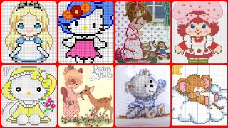 Very Atrectve Cross Stitch Pettern Beautiful Chaar Suti Hand Embroidery Design New Soft Colors Ideas screenshot 3