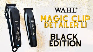 Wahl Cordless Barber Combo Magic Clip Clipper & Detailer Trimmer Black