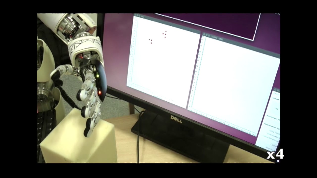 iCub Grasping with skin visual - YouTube