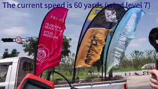 Beach Flag 60-Yard Wind Force Test