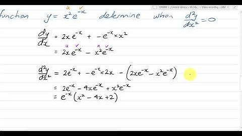 Mathematical Methods - U4T1 - The second derivative video 1