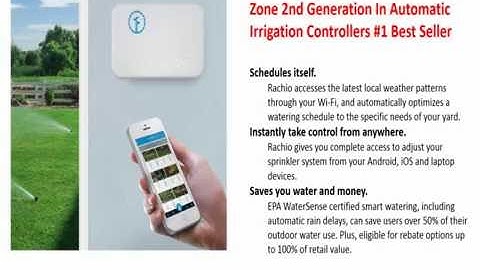 Rachio Smart Sprinkler Controller, 8 Zone 2nd Generation Automatic Irrigation Controller Best Seller