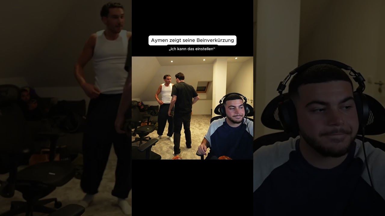 Aymen zeigt seine Beinverkürzung #aymen #rohat #eliasn97 #twitchde  #twitchclips