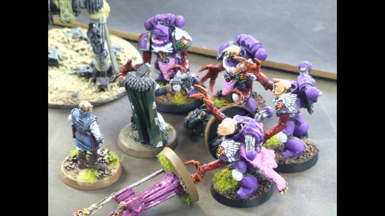 Warhammer 40k Stop Motion 1-5-2 Eldar/Guard v Necrons/Chaos - YouTube