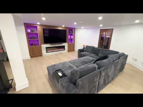 Basement renovation walkthrough in Aurora, Ontario by Desire Basements