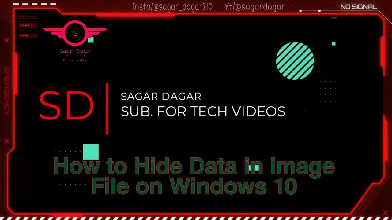 How to Hide Data in Image File on Windows 10 | TECH VIDEOS | - YouTube