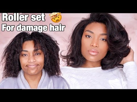 How to do a Bomb Roller set At Home( DAMAGE HAIR) --IRISBEILIN - thptnganamst.edu.vn