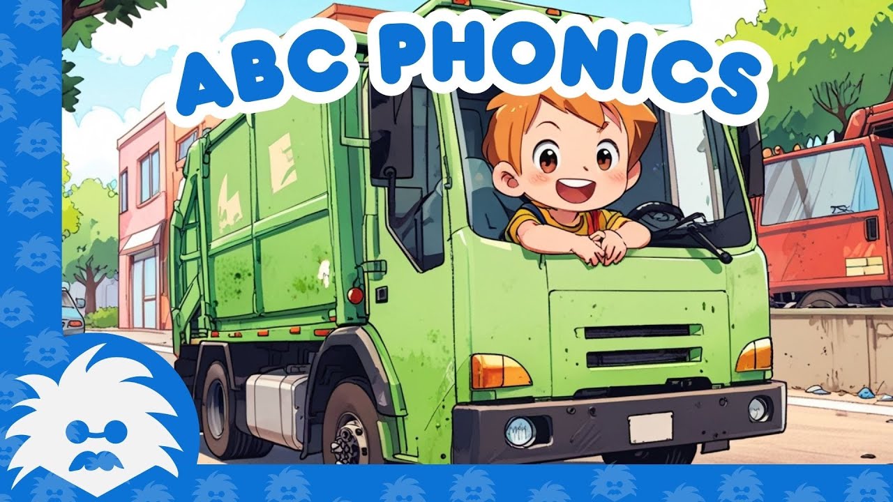 ABC Phonics Song with Sounds | 26 Vehicles & Equipment | G for Garbage Truck