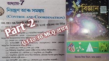 দশম শ্রেণীৰ বিজ্ঞান বাবে অধ্যায়-7 Part-2 নিয়ন্ত্ৰণ আৰু সমন্বয় অসমীয়া মাধ্যমিক NCERT book 2025