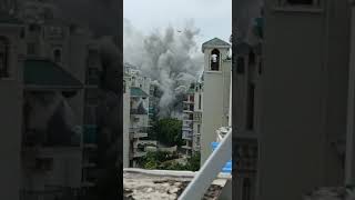 Supertech Twin Tower Sec-93A Noida Demolition