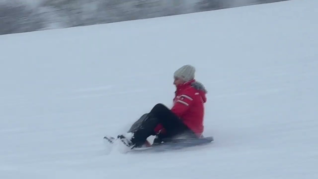 Der Schnee ist zurück. ich genieße das Wetter mit Rico
