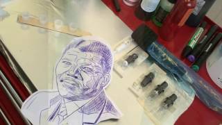 Nelson Mandela tattoo by Norman