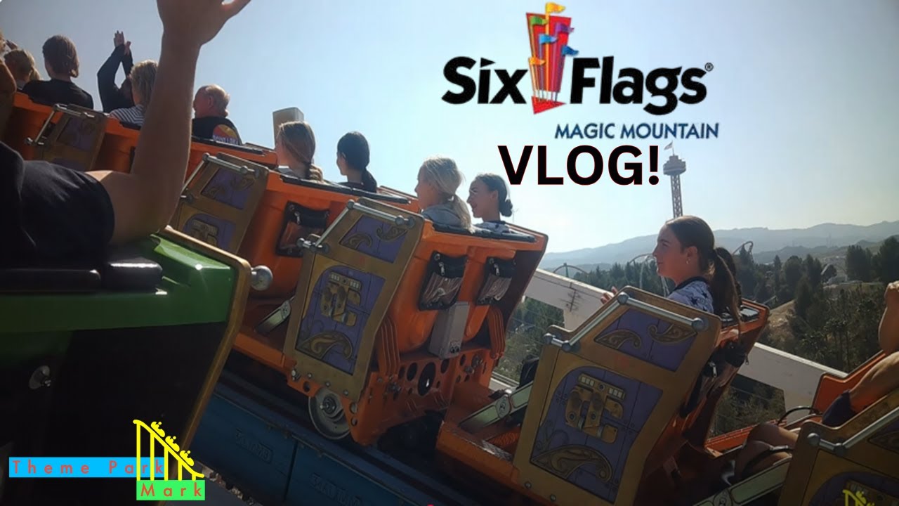 Six Flags Magic Mountain Vlog! - Two Train Tango On Twisted Colossus ...