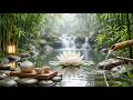 Relaxing Sleep Music + Bamboo Water 🌿 Deep Healing, Meditation, Mind Body, Deep Sleep 😴