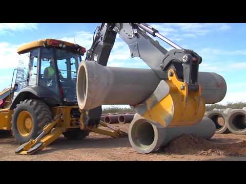 Lift More with Increased Hydraulics and Craning Capacity | John Deere L-Series Backhoes