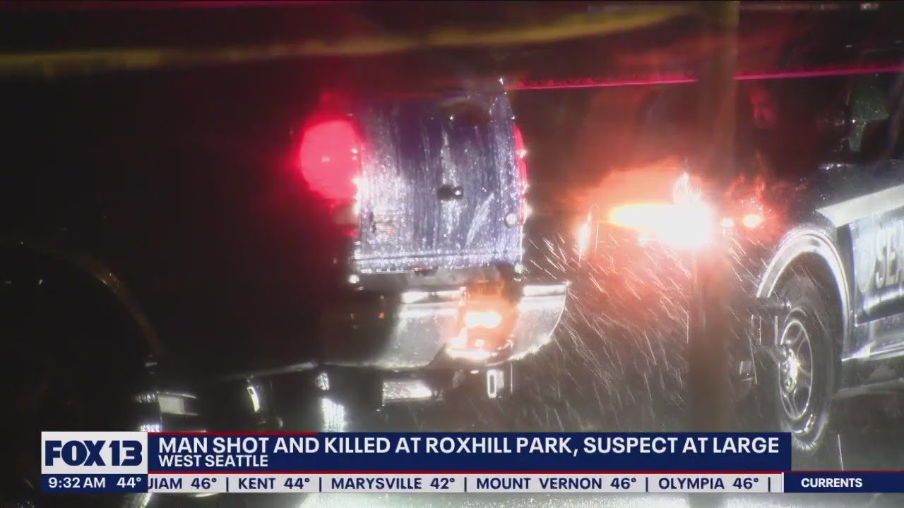 Man shot and killed at Roxhill Park, suspect at-large | FOX 13 Seattle ...