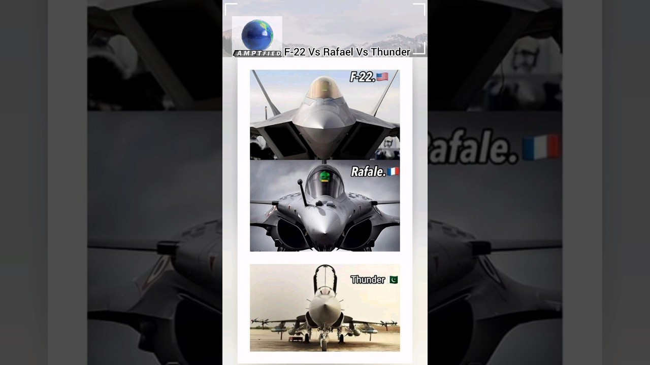 F-22 Vs Rafael Vs Thunder | 