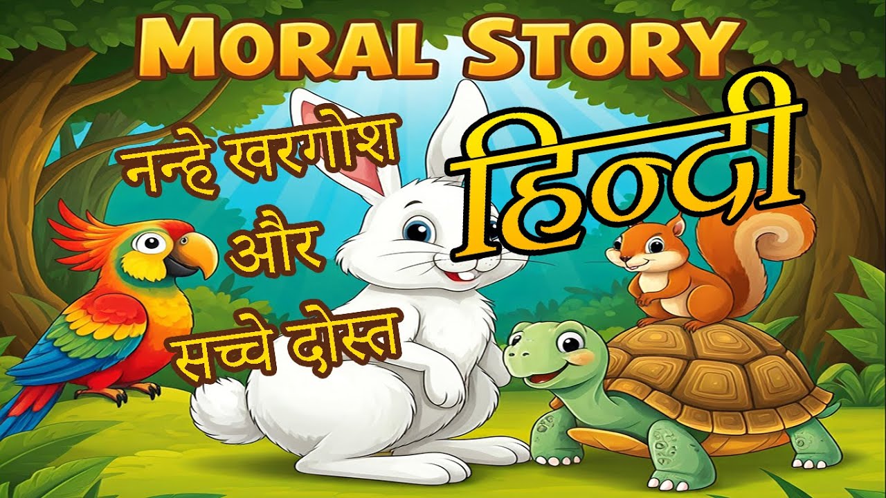 The Little Bunny and True Friends | Moral Story for Kids in Hindi ...