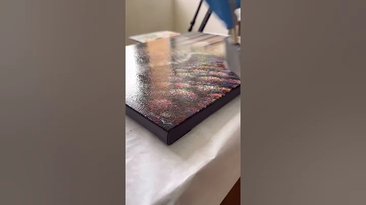 Gloss varnishing “The Path To Life” acrylic painting 🖼️ #shorts #acrylicpainting #landscapepainting