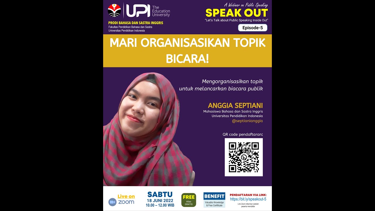 Speak Out: Let's Talk about Public Speaking Inside Out (Episode 5) - Anggia Septiani