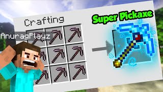 Minecraft But You Can Craft Ultimate Super PIckaxe x9